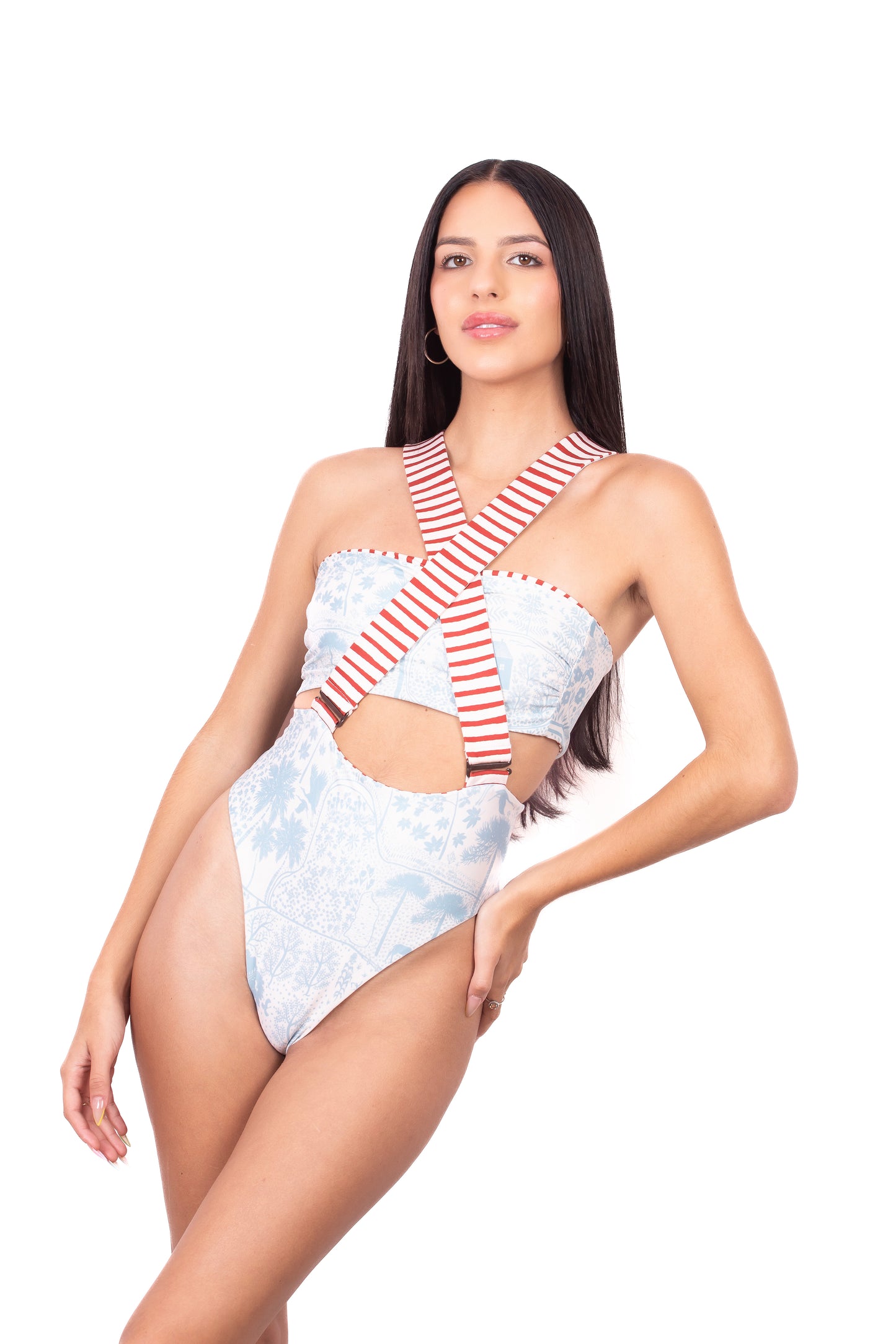 Scarlet Reversible One-Piece Swimsuit with Detachable Straps