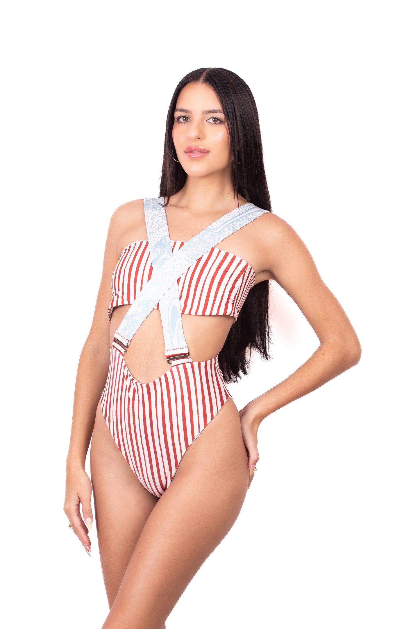 Scarlet Reversible One-Piece Swimsuit with Detachable Straps